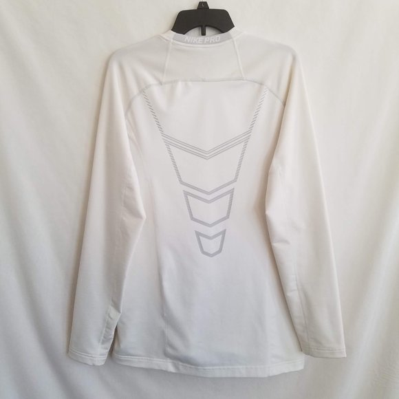 SOLD Men's Nike Pro White Long Sleeve Dri Fit Larg - Picture 3 of 5